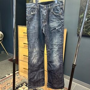 Energie Gold Y2K Distressed Straight Jeans Made in Italy | Size W31